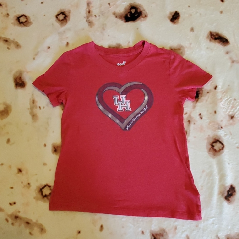 U of H Football T-shirt - Girls M (10/12)